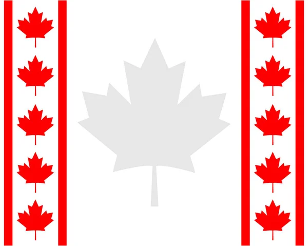 Canadese Symboliek Vlag Rand Ansichtkaart Frame Met Kopieerruimte Voor Tekst — Stockvector