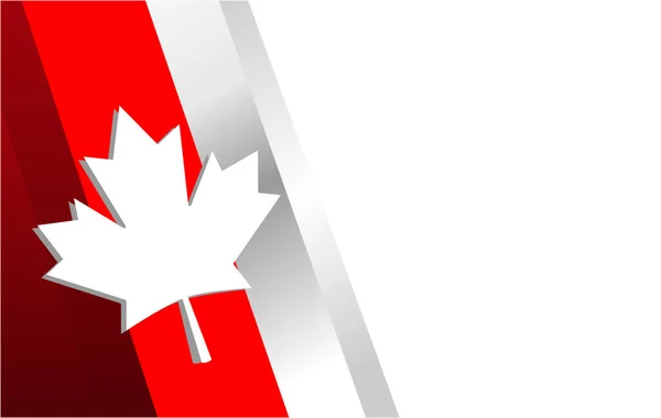 Canadese Vlag Symboliek Hoek Frame Achtergrond — Stockvector