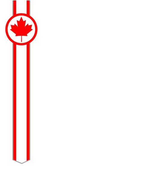 Canadese Vlag Symbool Lint Frame Met Lege Ruimte Voor Tekst — Stockvector