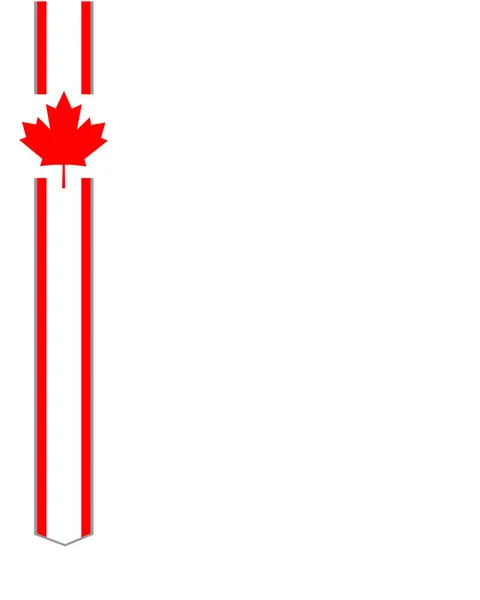 Cadre Ruban Symbole Drapeau Canadien Avec Feuille Érable Avec Espace — Image vectorielle