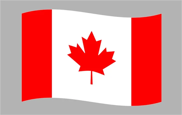 Símbolo Ícone Bandeira Canadense — Vetor de Stock