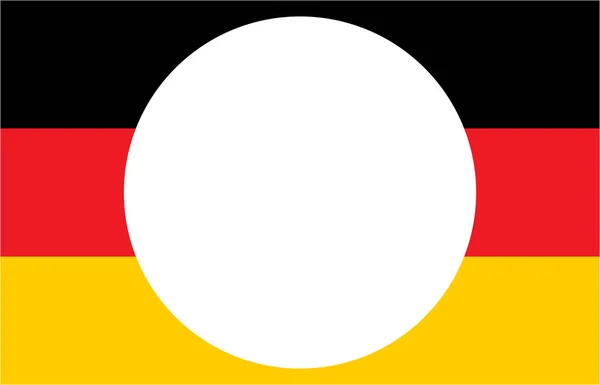 Немецкий Флаг Кругом Местом Копирования Текста — стоковый вектор