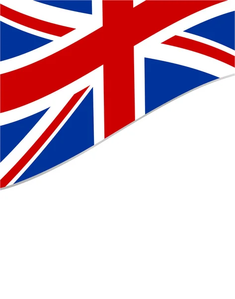 Bandera Británica Marco Del Cartel Bandera Con Espacio Vacío Para — Archivo Imágenes Vectoriales