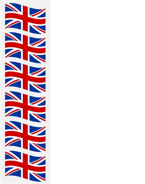 Marco Banderas Británicas Con Espacio Vacío Para Texto — Archivo Imágenes Vectoriales