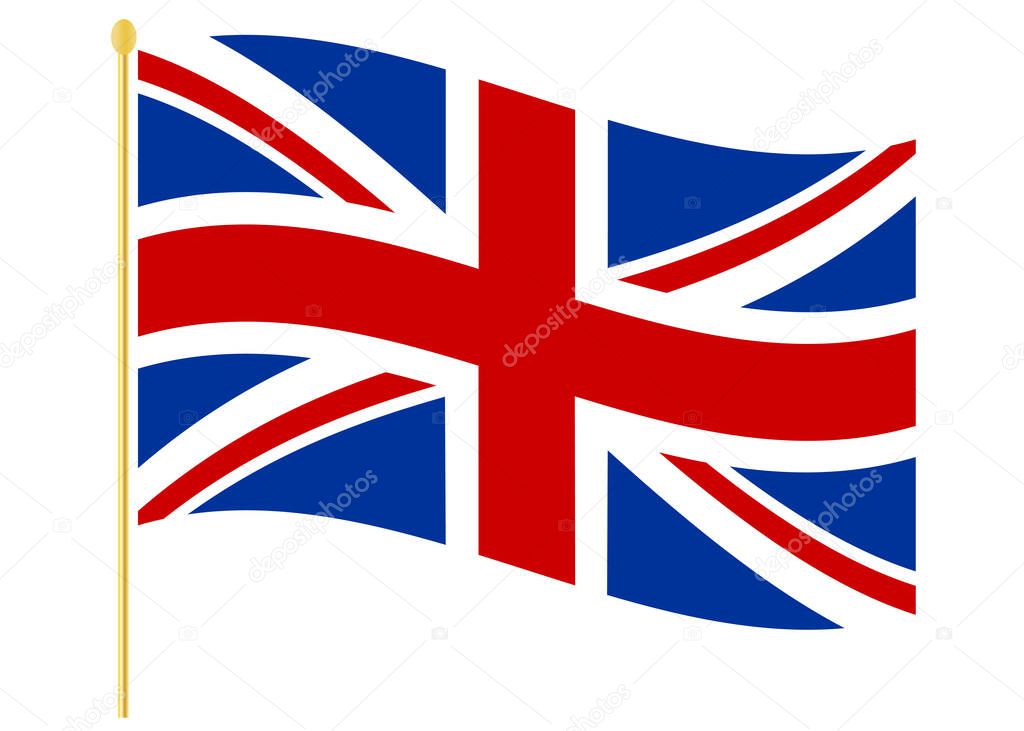 United Kingdom of great Britain and Northern Ireland flagpole icon