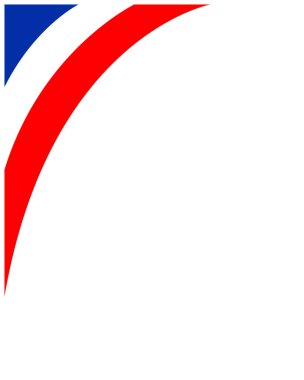 Metin için boş alanı olan Fransız bayrak köşe çerçevesi.