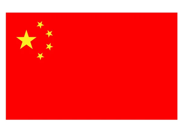 Bannière Icône Toile Drapeau Chinois — Image vectorielle