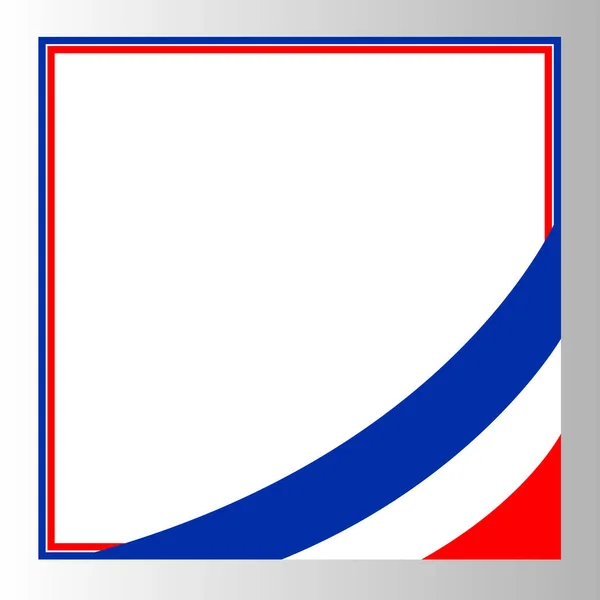 Fransk Flaggstång Med Tomt Utrymme För Din Text — Stock vektor