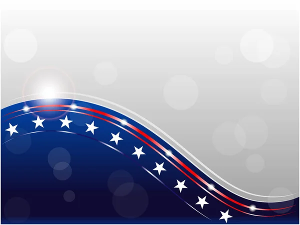 Amerikansk Flagga Våg Mönster Bakgrund Med Tomt Utrymme För Din — Stock vektor