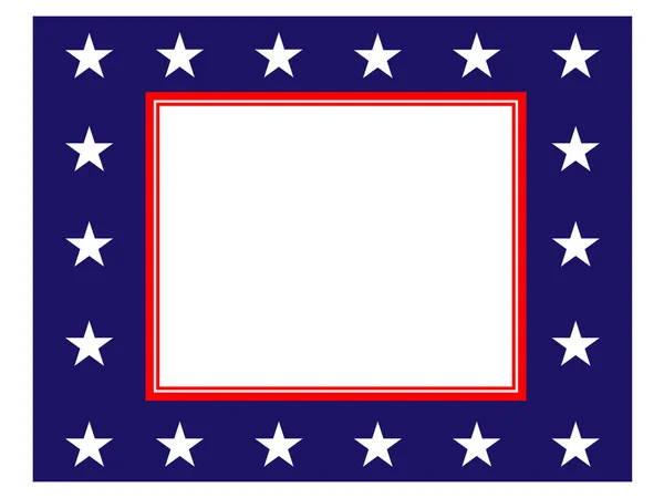 Abstract American Flag Border Empty Space Your Text — Stock Vector