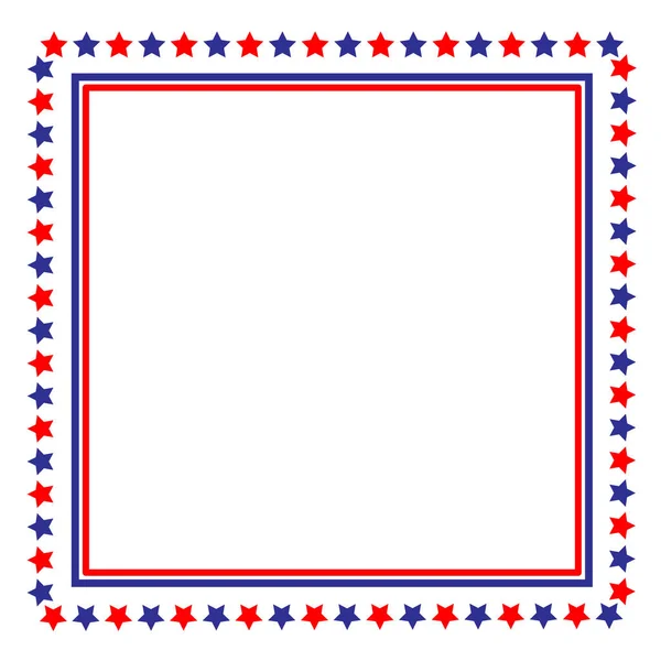 Usa Vlag Symbolisme Frame Met Lege Ruimte Voor Tekst — Stockvector