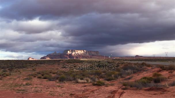 Il paesaggio desertico dell'Arizona — Video Stock