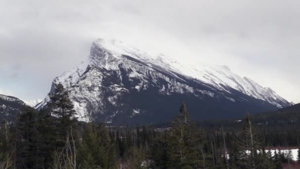 The Rocky Mountains in winter — Stock Video