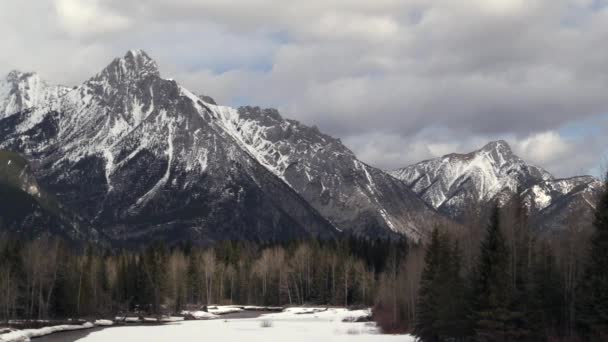 Les montagnes rocheuses par une journée ensoleillée — Video