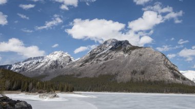 The Rocky Mountains on a clear spring day clipart