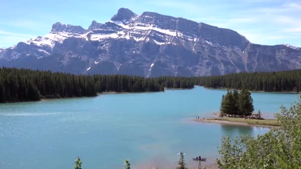 The Rocky Mountains on a sunny day — Stock Video
