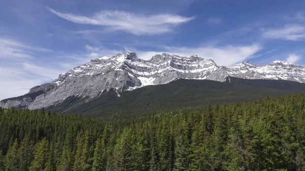 Aydınlık ve güneşli bir günde Rocky Dağları