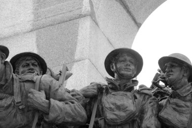 Karlı bir günde Kanada Savaşı Anıtı