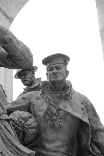 Canadas War Memorial Snöig Dag — Stockfoto