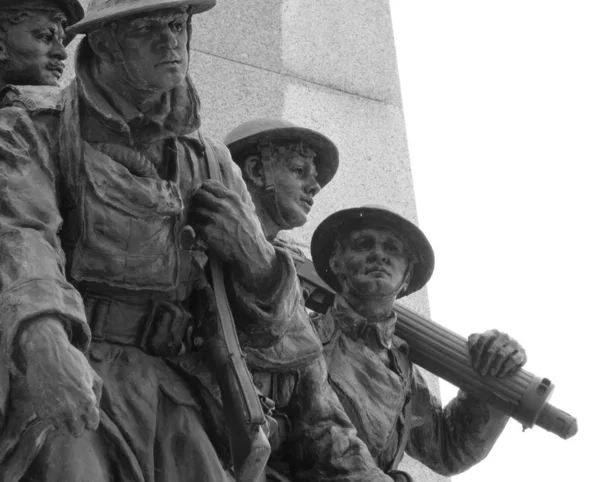 Canadas War Memorial Een Besneeuwde Dag — Stockfoto