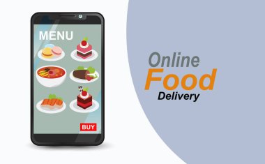 Gıda dağıtım mobil uygulaması. Çevrimiçi Gıda Teslimatı için illüstrasyon, yemek menüsü, rezervasyon ve ev servisi tarzı teftiş dahil. Coronavirüs salgın kontrolü sırasında Mobil Platform Geliştirme