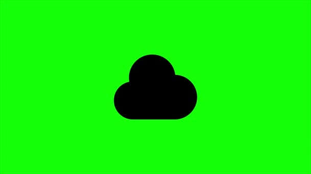 Зелений Екран Веб Елемент Ясно Хмара — стокове відео