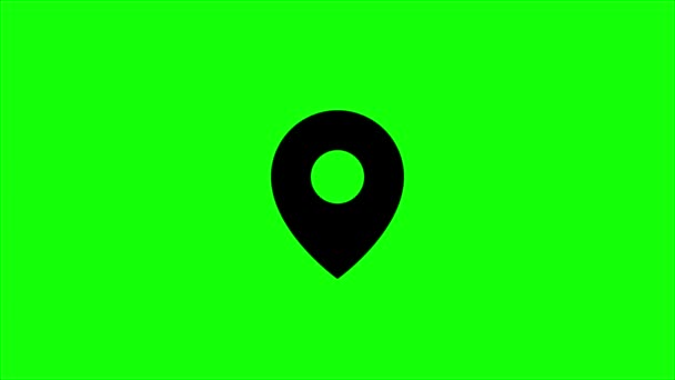 Green Screen Web Element Clear Location Services — Stock Video