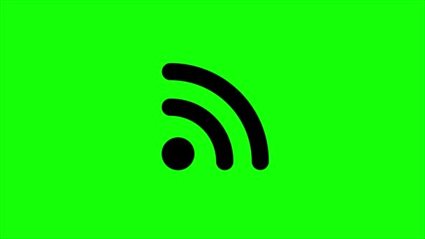 Zelená Obrazovka Webový Prvek Jasný Wifi — Stock video