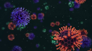 Patojen Solunum Koronavirüsü 2020 Ncov Gribi Salgını 3 boyutlu Sağlık Riski Konsepti