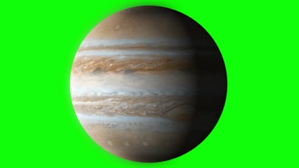 Groen Scherm Jupiter Hoogte Kwaliteit — Stockvideo