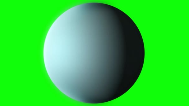 Groen Scherm Uranus Hoogte Kwaliteit — Stockvideo