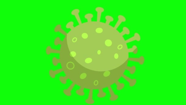 緑の画面コロナウイルスCovid — ストック動画