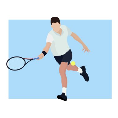 Raket ve topla erkek tenisçi