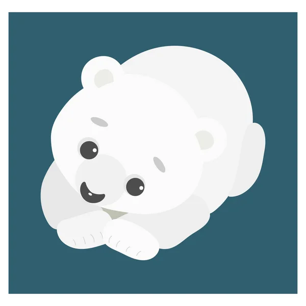 Osito Peluche Blanco Ilustración Vectorial — Vector de stock