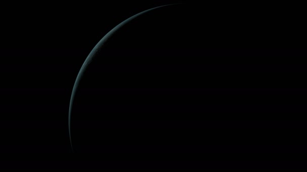 宇宙からの惑星地球の眺め日の出の世界のスカイライン — ストック動画