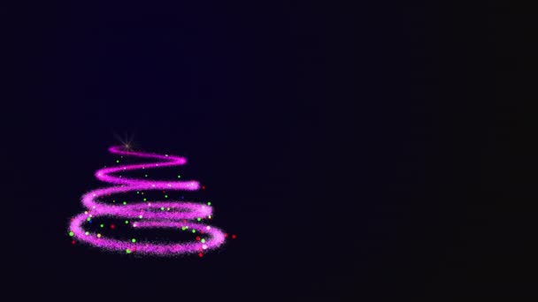 Twinkle Christmas tree with baubles and fireworks — Stock videók