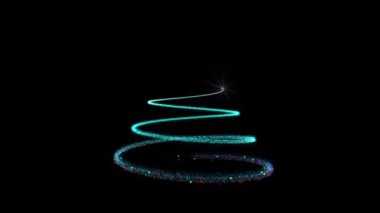 Sparkle trail Christmas tree with bright star on the top
