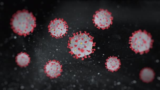 Вірусні бактерії під мікроскопом — стокове відео