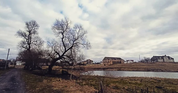 Country landscape. The village of Priluki. A chic rural landscape opens