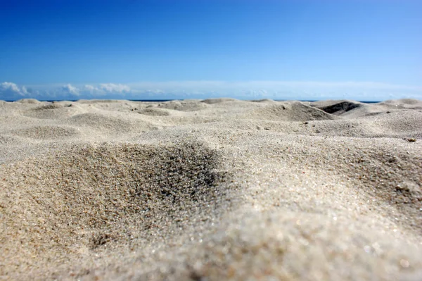 Hel Poland Kumsalda Yakın Çekim Insan Yok Yalnızlık Kum Yağmurları — Stok fotoğraf