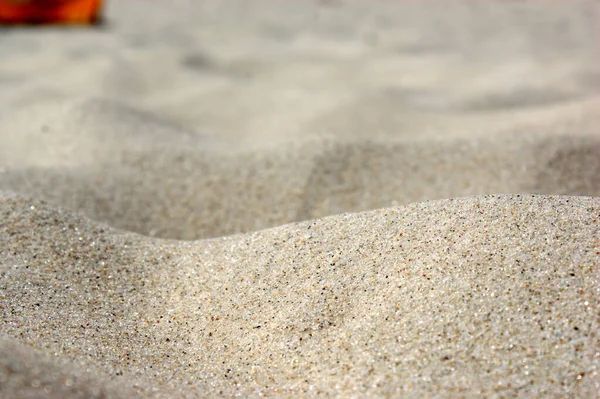 Sabbia Sulla Spiaggia Deserta Primo Piano Hel Polonia Nessun Popolo — Foto Stock