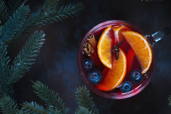 Gluhwien, winter  mulled wine for Christmas — Stock Photo, Image