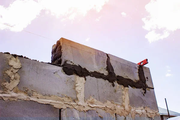 Wall Unfinished House — Stock Photo, Image