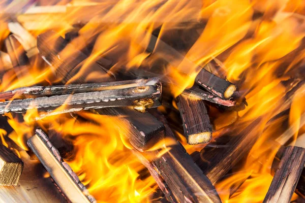 Tűz Char Grill Közelről — Stock Fotó