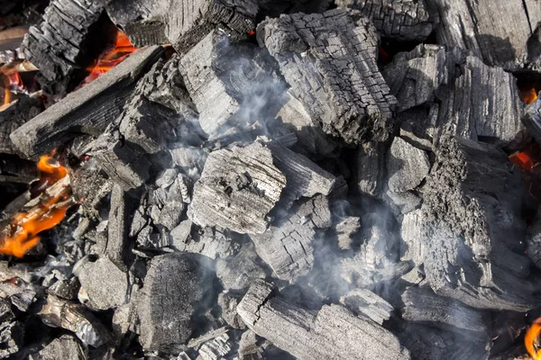 Encendido Carbón Parrilla — Foto de Stock