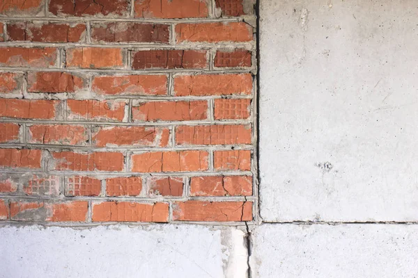 Wandfugen Aus Ziegel Und Beton Vorgeschichte — Stockfoto