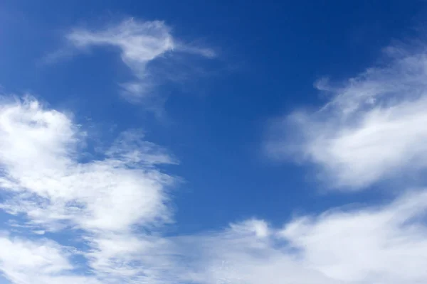 Cielo Blu Con Bellissime Nuvole Bel Tempo Cambiamenti Del Tempo — Foto Stock