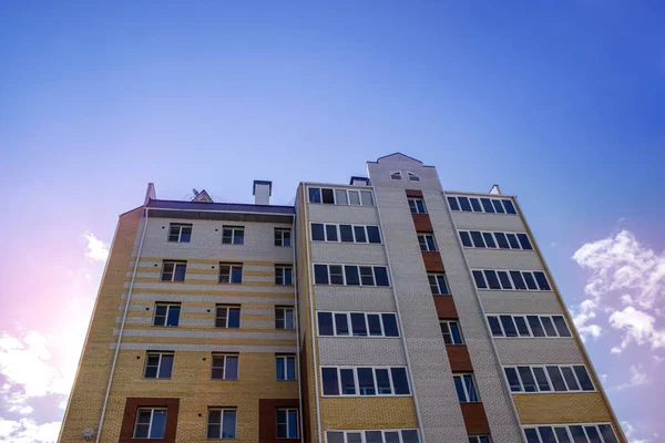 Ladrillo Edificio Varios Pisos Casa Residencial — Foto de Stock