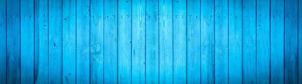 Panorama Fundo Madeira Azul Velho Textura Madeira Pintada — Fotografia de Stock