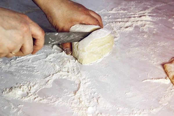 Processo Fazer Ravioli Caseiro — Fotografia de Stock